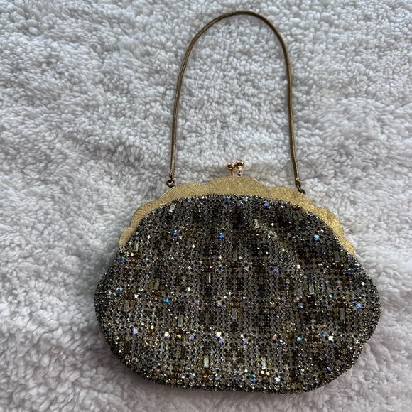 L'Etoile by Pam Vintage Evening Bag Rhinestone Purse Austrian Crystals 50's rare - Picture 3 of 10